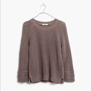 Madewell Archway Brown Knit Pullover Sweater S